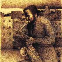 Jazz in Gold Copper, drawing