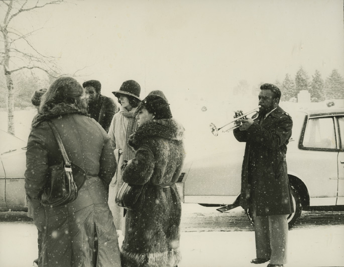 Henry Normile's Funeral with Marcus Belgrave, photo by Leni Sinclair, 1979
